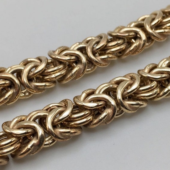 Vermeil over sterling silver byzanite chain - Picture 8 of 8